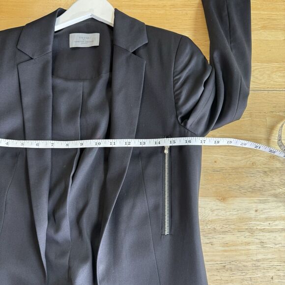 Preen By Thornton Bregazzi Blazer Black Wool Modern Rocker Back Slit Zipper S - Picture 6 of 16